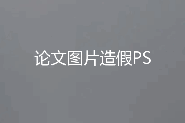 论文图片造假PS