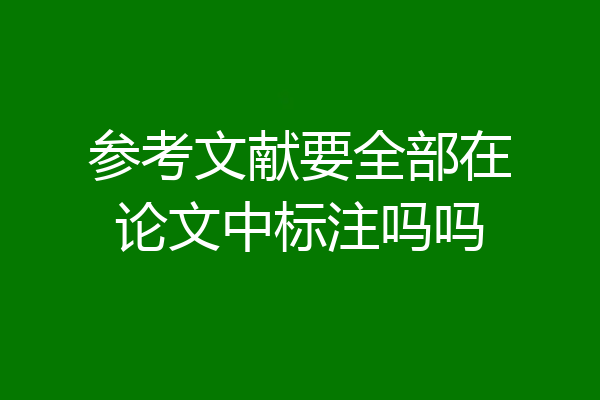 参考文献要全部在论文中标注吗吗