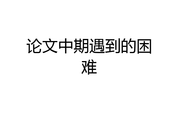 论文中期遇到的困难