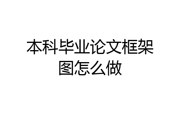 本科毕业论文框架图怎么做