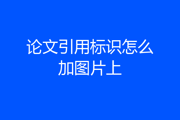 论文引用标识怎么加图片上