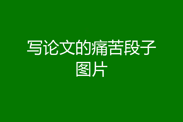 写论文的痛苦段子图片