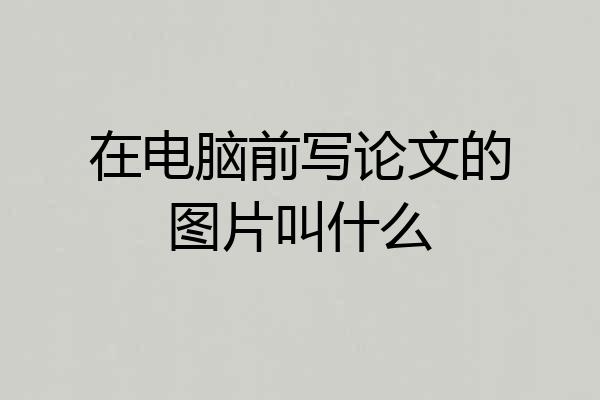 在电脑前写论文的图片叫什么