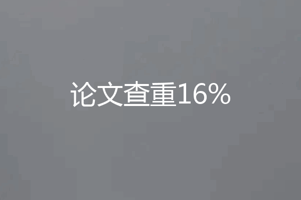 论文查重16%