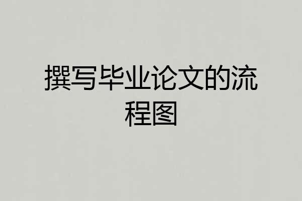 撰写毕业论文的流程图