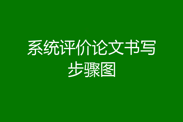 系统评价论文书写步骤图