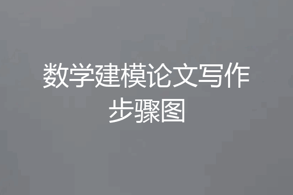 数学建模论文写作步骤图