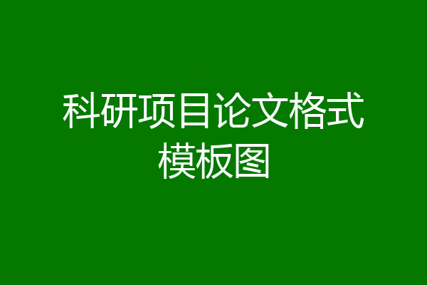 科研项目论文格式模板图