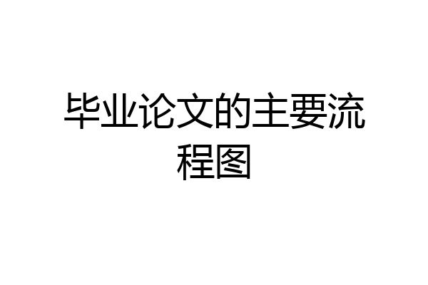 毕业论文的主要流程图