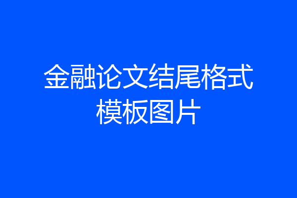 金融论文结尾格式模板图片