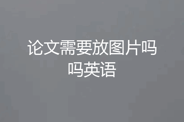 论文需要放图片吗吗英语