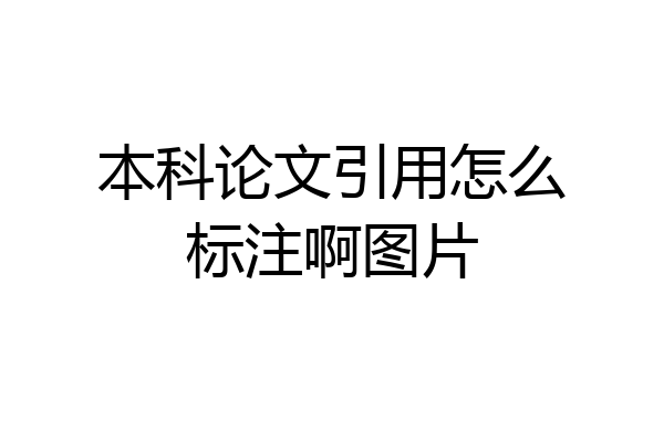 本科论文引用怎么标注啊图片