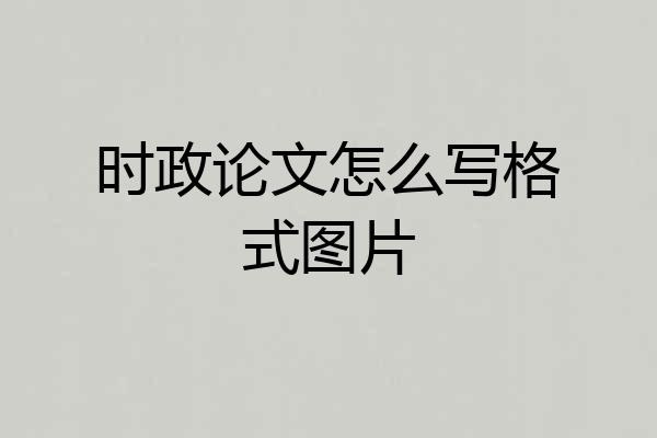 时政论文怎么写格式图片