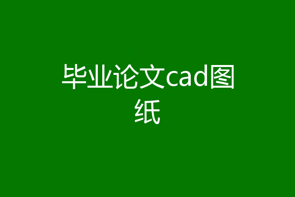 毕业论文cad图纸