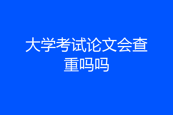 大学考试论文会查重吗吗