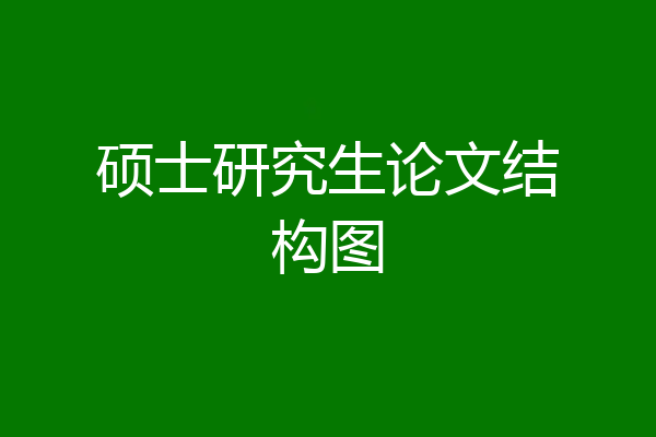 硕士研究生论文结构图