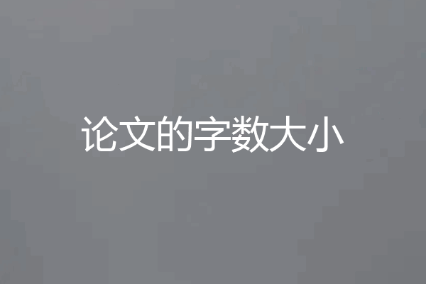 论文的字数大小