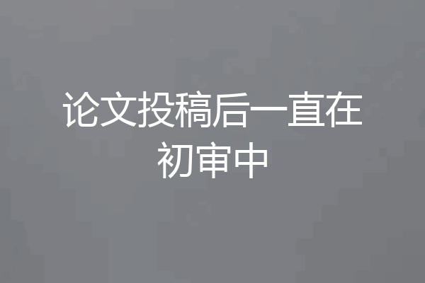 论文投稿后一直在初审中