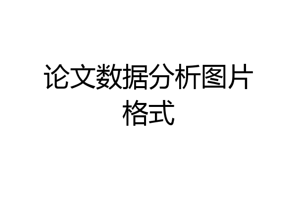 论文数据分析图片格式