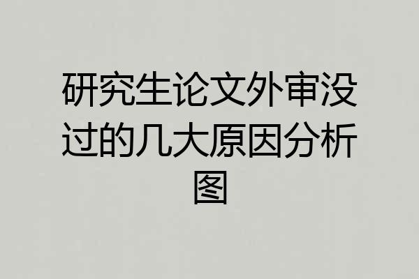 研究生论文外审没过的几大原因分析图