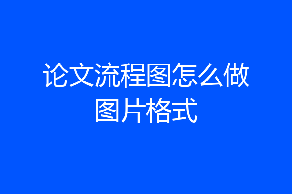 论文流程图怎么做图片格式