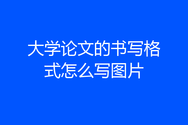 大学论文的书写格式怎么写图片