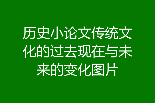 历史小论文传统文化的过去现在与未来的变化图片