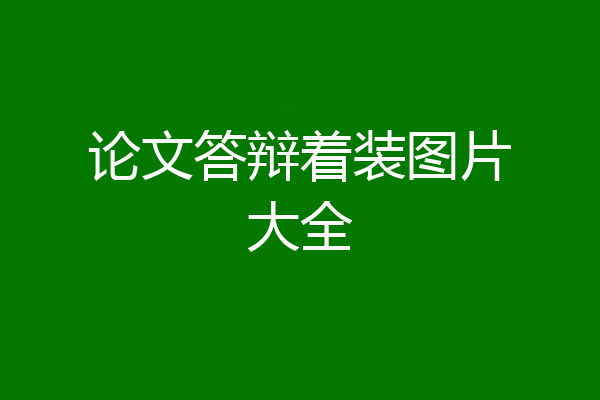论文答辩着装图片大全