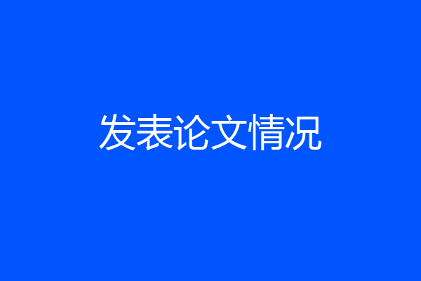 发表论文情况