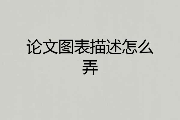 论文图表描述怎么弄