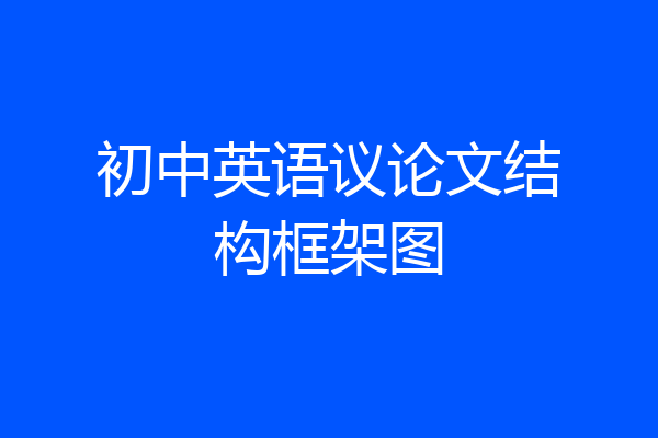 初中英语议论文结构框架图