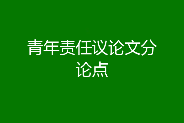 青年责任议论文分论点