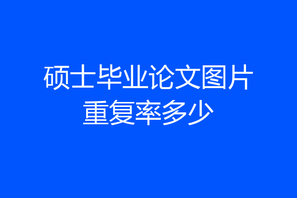 硕士毕业论文图片重复率多少