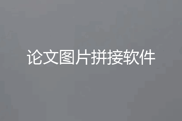 论文图片拼接软件