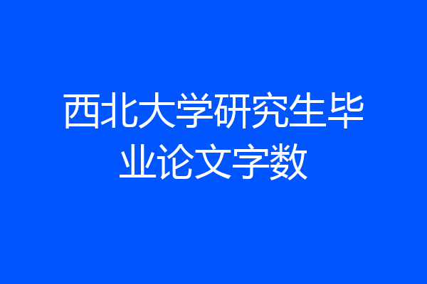 西北大学研究生毕业论文字数