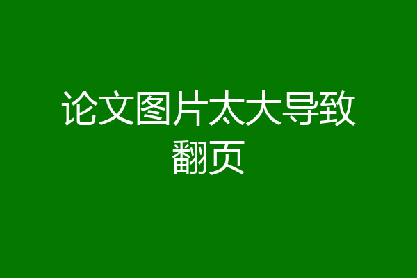 论文图片太大导致翻页