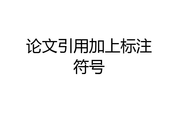 论文引用加上标注符号