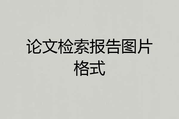 论文检索报告图片格式