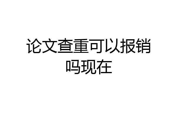 论文查重可以报销吗现在