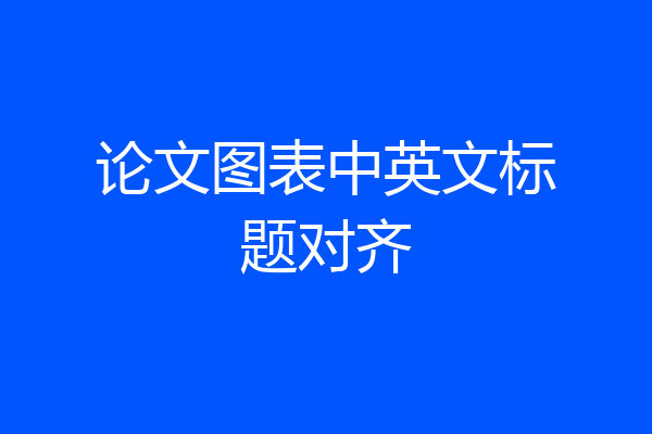 论文图表中英文标题对齐