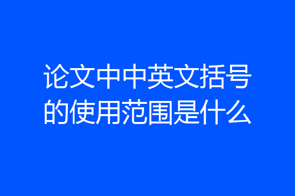 论文中中英文括号的使用范围是什么