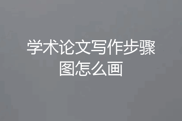 学术论文写作步骤图怎么画