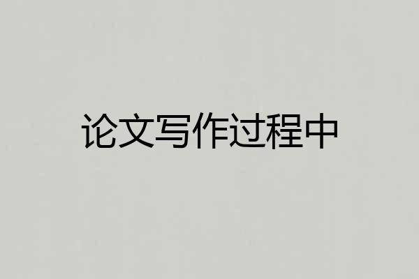 论文写作过程中