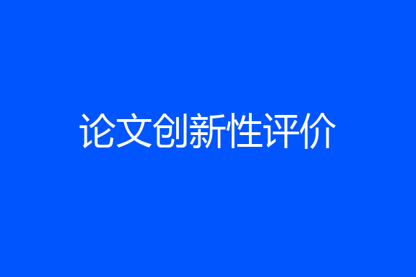 论文创新性评价