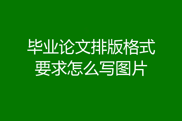 毕业论文排版格式要求怎么写图片
