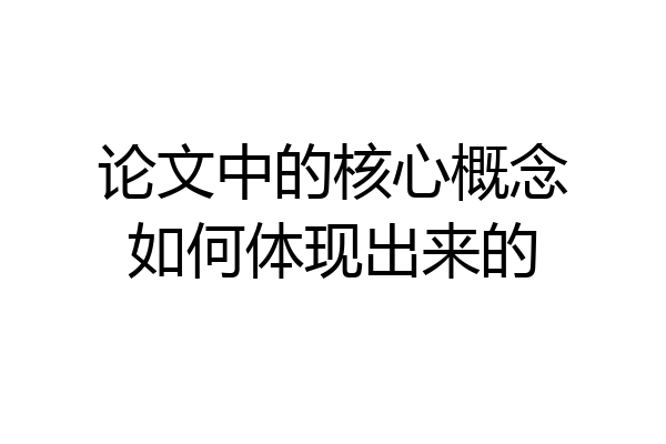 论文中的核心概念如何体现出来的
