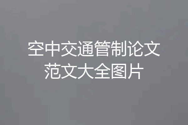 空中交通管制论文范文大全图片