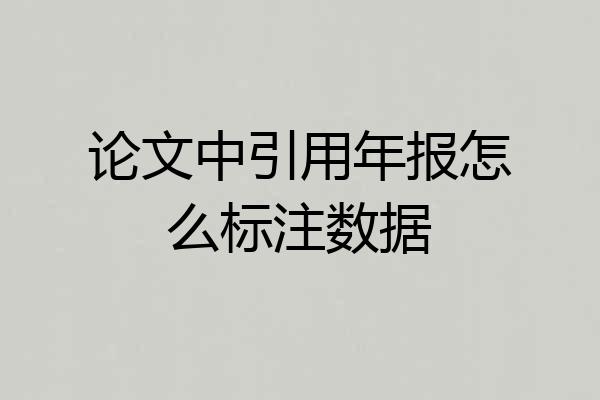 论文中引用年报怎么标注数据