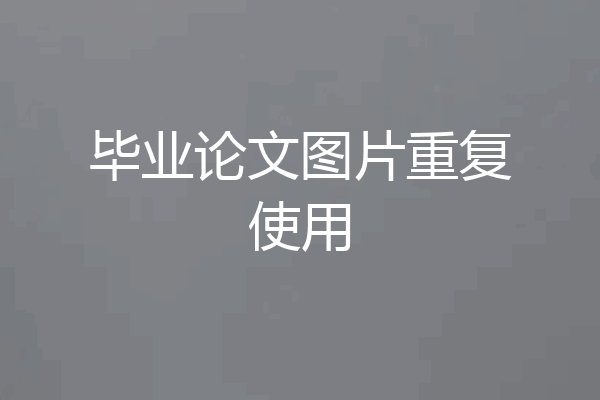 毕业论文图片重复使用