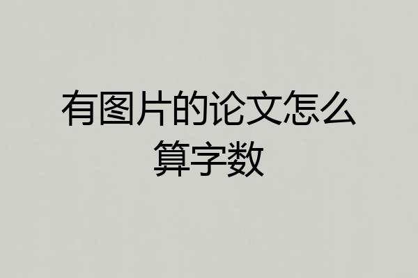 有图片的论文怎么算字数